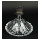 Colorless, Pie-Shaped Crystal Perfume Bottle