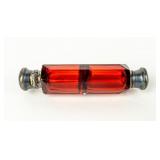 Crimson "Lay-Down" Double-Ended Perfume Bottle