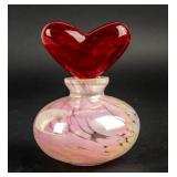 Heart-Shaped Glass Perfume Bottle by DeVilbiss