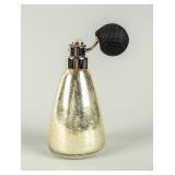 Metallic "Silvered" Mirror Crackle Perfume Bottle