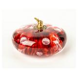 Cranberry Bubble Glass Perfume Bottle by St. Clair