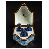 VTG Porcelain Perfume Bottle Travel Set by Limoges