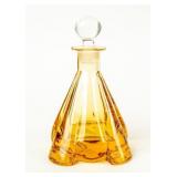 Italian Amber Glass Perfume Bottle by Collezione