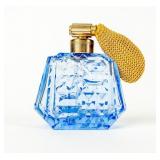 Vintage Bohemian Blue Geometric Perfume Bottle
