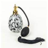 Black & White Confetti Glass Perfume Bottle