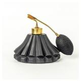 Bell-Shaped Geometric Black Satin Perfume Bottle
