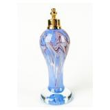 Periwinkle & Amethyst Slag Glass Perfume Bottle