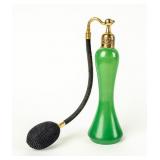 Antique / Vintage Green Perfume Bottle--DeVilbiss