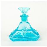 Bell-Shaped Turquoise Glass Perfume Bottle