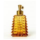 Spikey Mini Pagoda Amber Glass Perfume Bottle