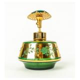 VTG Gold & Emerald Perfume Bottle by DeVilbiss
