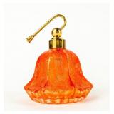 VTG Red, Bell-Shaped Perfume Bottle by I. Rice