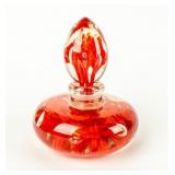 Red Bubble Glass Paperweight / Perfume Bottle