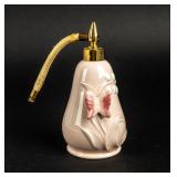 Vintage Porcelain Pink Butterfly Perfume Bottle