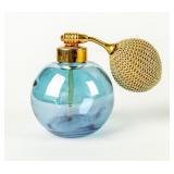 Petite Iridescent Blue Globe Perfume Bottle