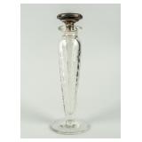 Vintage Perfume Bottle & Silver Finial by Heisey