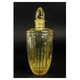Fluted, Canary Glass Perfume Bottle