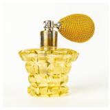 VTG Stacked, Geometric Yellow Glass Perfume Bottle
