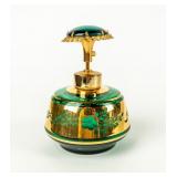 Vintage German Emerald & Gold Perfume Bottle