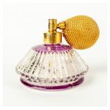 VTG Hand-Painted Purple & Pink Perfume Bottle