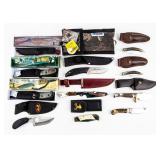 Knife Mixed Lot Of Stag Handle Fixed & Folding