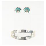 Jewelry Sterling Silver Earrings & Hair Piece