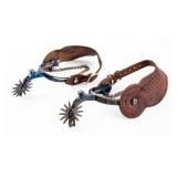 Vintage Pair of Cowboy Spurs Chain / Straps