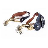 Vintage Pair of Cowboy Spurs Chain / Straps