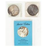 Coin (2) .999 Fine Silver Rounds + Sterling Silver