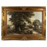 Artwork Framed Village Scene by Gerard Signed