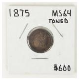 Coin 1875 Seated Liberty Dime Brilliant Unc.