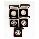 Coin (5) 1985 Canadian Silver Dollars .500 Silver