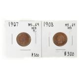 Coin (2) High Grade Indian Head Cents *