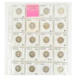 Coin 19 Washington Quarters  in 2x2 Holders