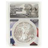 Coin 2021 American Silver Eagle ANACS MS70 TY. I