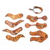 4 Pairs Of Vintage Cowboy Spur Straps