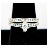Jewelry 18kt White Gold Diamond Wedding Set