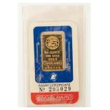 Coin 1/4 Troy Ounces of .9999 Fine Gold Bar