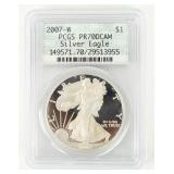Coin 2007-W  American Silver Eagle PCGS PR70DCAM