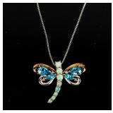 Jewelry Sterling Silver Dragonfly Necklace