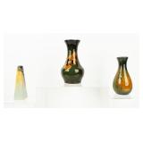 Antique / Vintage Lot of 3 Small Art Pottery Vases