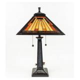 Art Deco-Inspired Amber-Auburn LampWorks!