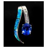 Jewelry Sterling Silver Opal Pendant