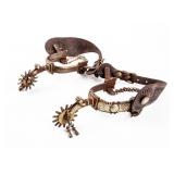 Vintage Pair of Cowboy Spurs Chain / Straps