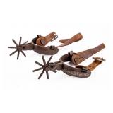 Vintage Pair of Cowboy Spurs w / Straps