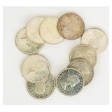 Coin (10) Canadian Silver Dollars 80% Silver