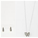 Jewelry Sterling Silver Necklace & Earrings