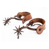 Vintage Pair of Cowboy Spurs Chain / Straps