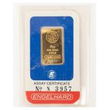 Coin 1/4 Troy Ounces of .9999 Fine Gold Bar