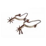 Vintage Pair of Cowboy Spurs w / Chains